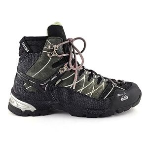 SALEWA Women Alp Trainer Mid GTX Waterproof Gore-Tex Hiking Slate Mint Boot 7.5M